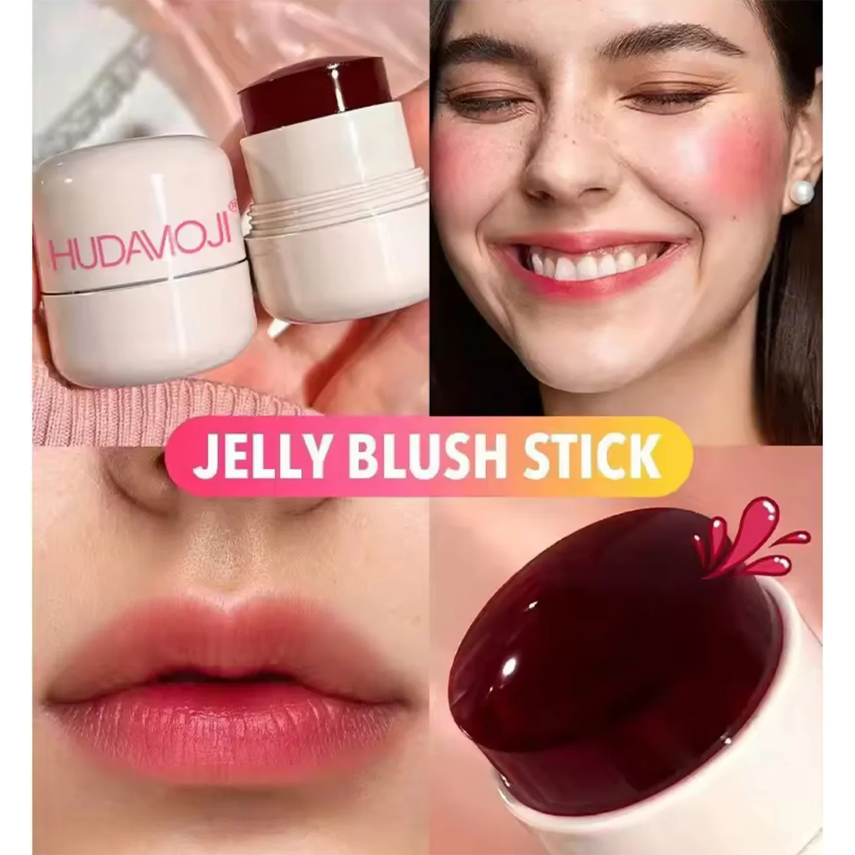 Colorete en Barra Textura Jelly Fácil de Extender