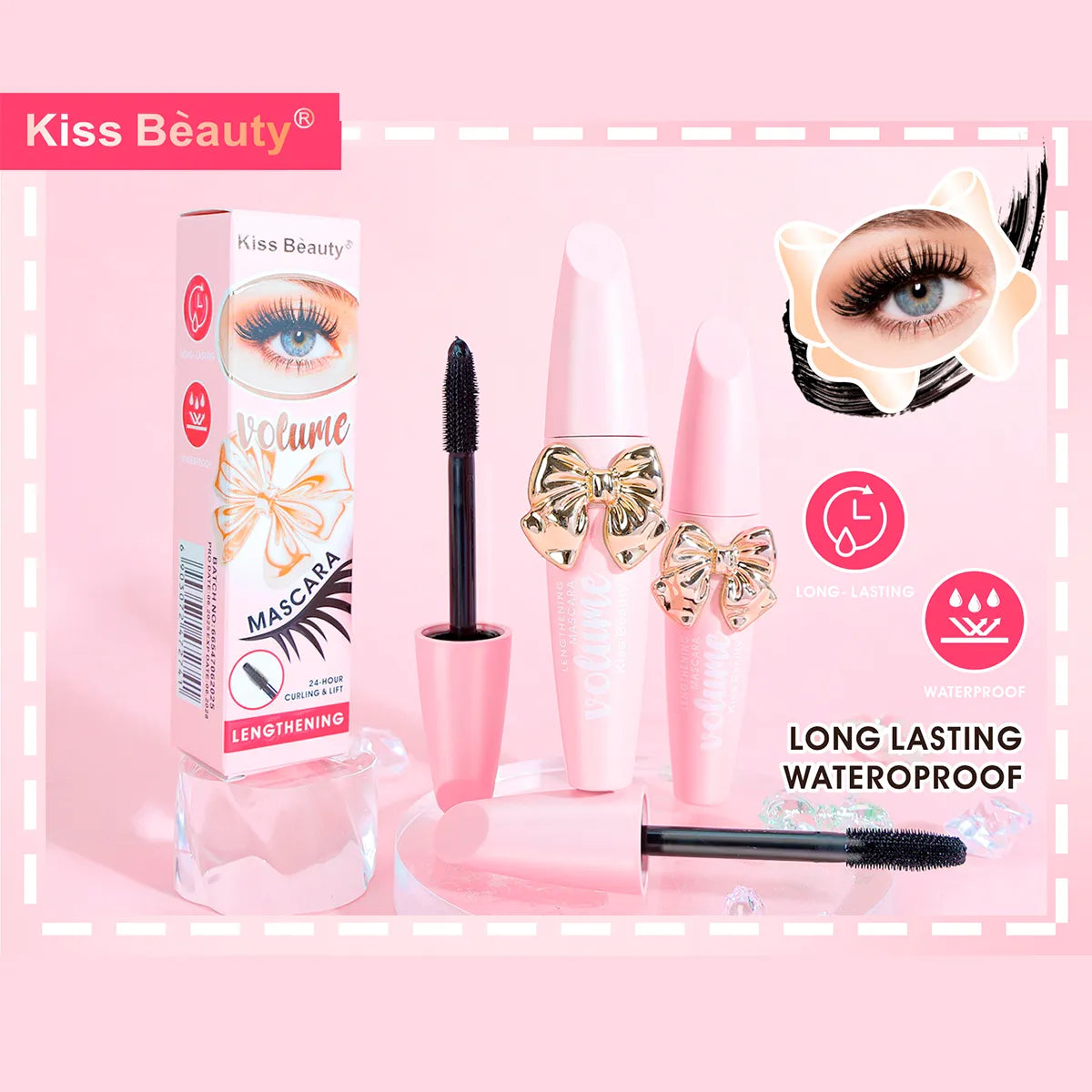 Máscara de Pestaña Volumen Larga Duración e Impermeable. Efecto Alargamiento.