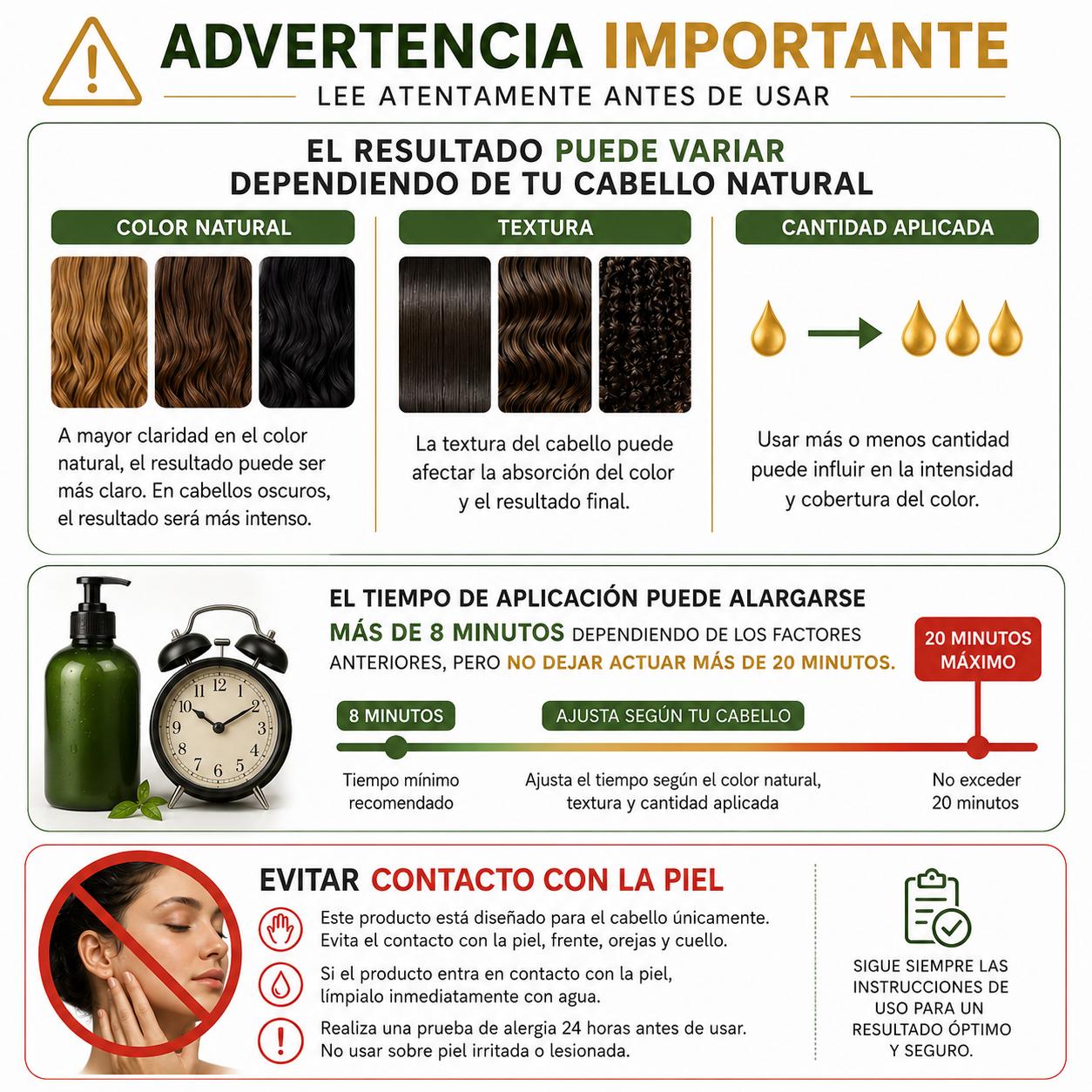 Champú Tinte con Agua Clean, No Mancha, para Aplicación Uniforme y Tono Final Personalizado, Efecto 3 en 1 Sencillo y Ef