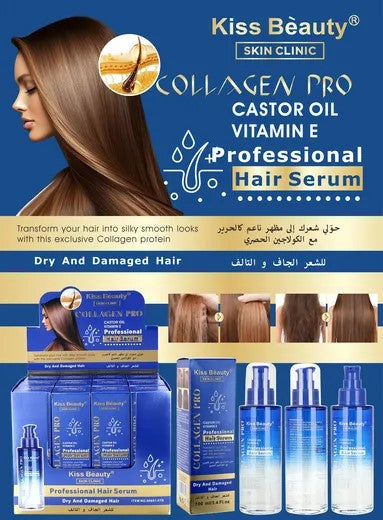 Professional Hair Serum 100 ml – Sérum Capilar Hidratante y Reparador – Keratina, Colágeno y Aceites Naturales – Para Cabello Seco y Dañado