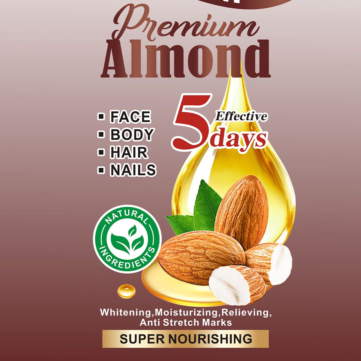 Aceite Esencial Rosa, Colágeno de Baba de Caracol o Almendra. Cuerpo, Rostro, Uña y Pelo.