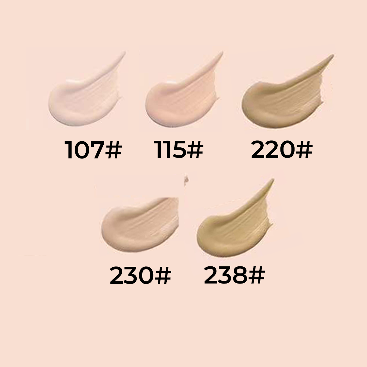 Base de Maquillaje, Fondo de Maquillaje Waterproof, Foundation con Ácido Hialurónico