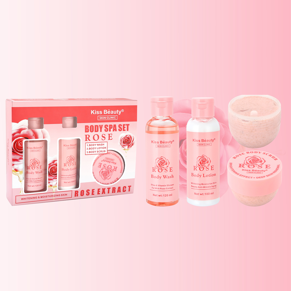 Body Spa Set con Extracto de Rosa
