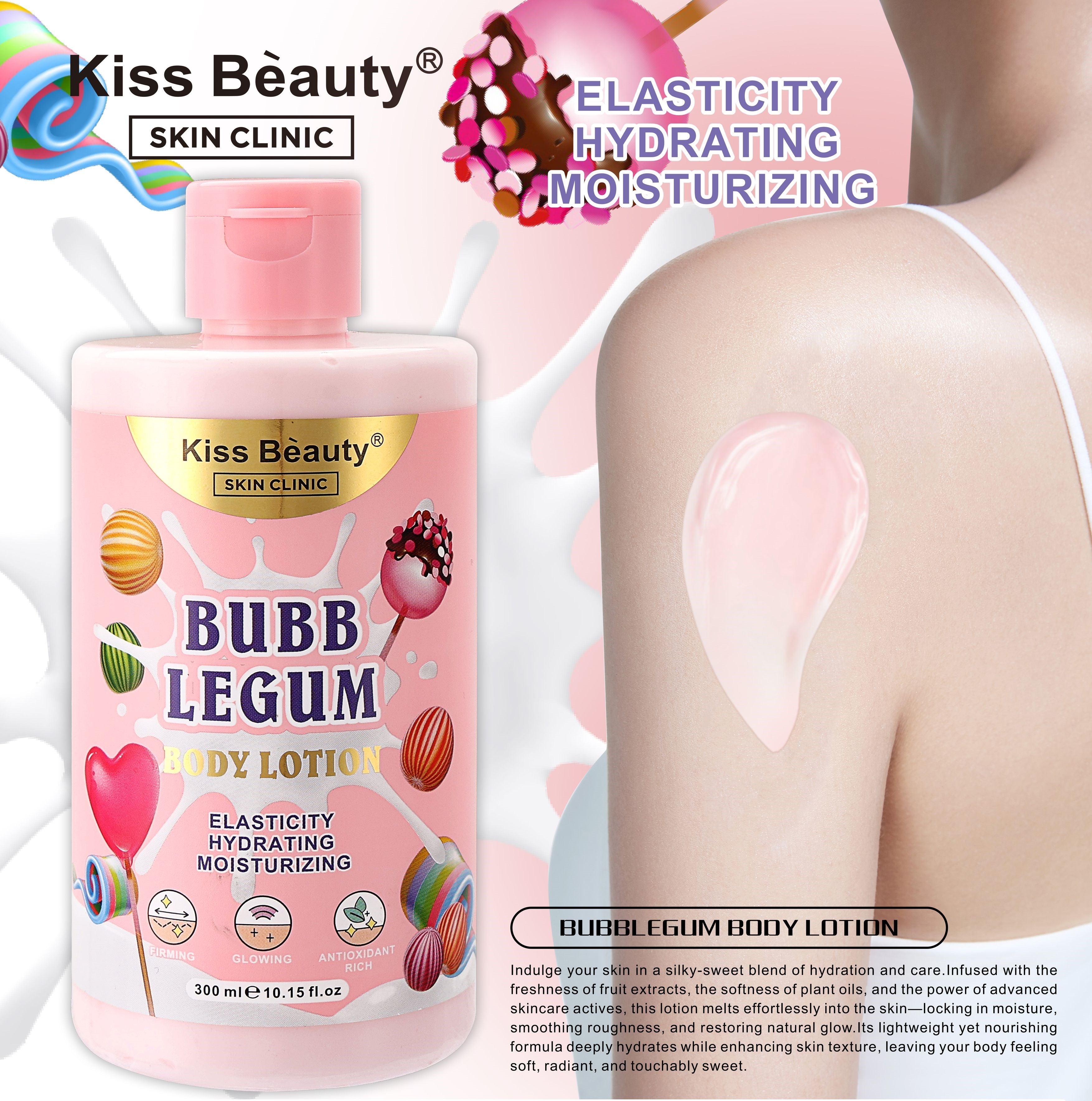 Loción Corporal Candy Fantasy, Bubb Legum, Cotton Candy, Cherry Boom, Ice Cream, Fruit Gummy, Strawberry Cheesecake, Chocolate Fudge