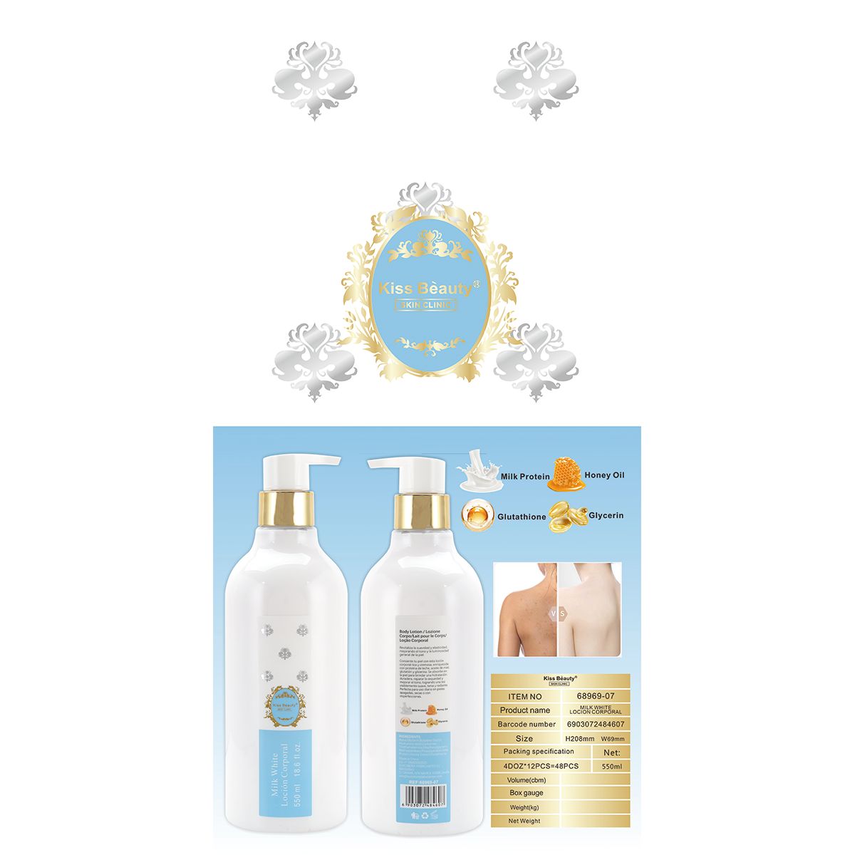 Loción Corporal. Serie Milk White