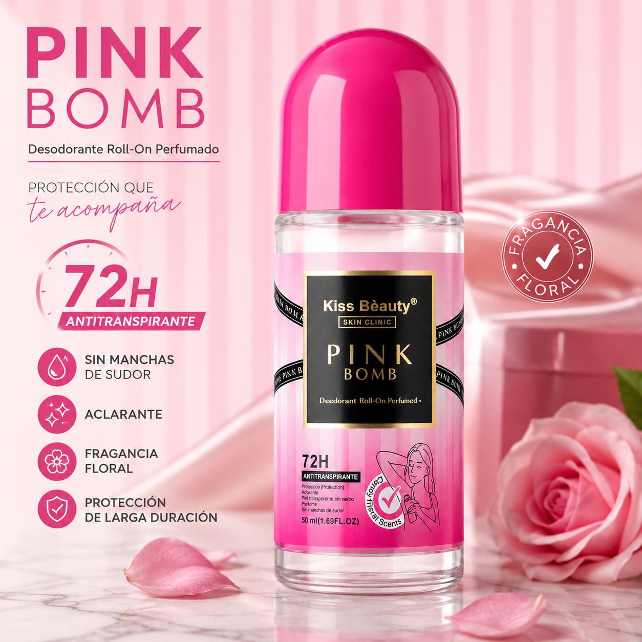 Desodorante Roll-On Perfumado 72H para Mujer. Inspirado en Perfumes de Moda.