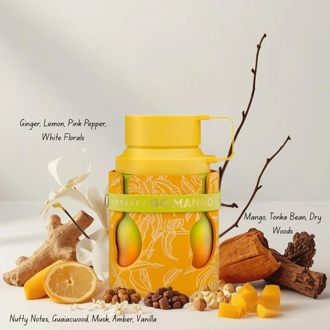 Eau de Parfum Odyssey Go Mango 100 ml, Perfume Árabe para Hombre y Mujer de Larga Duración.