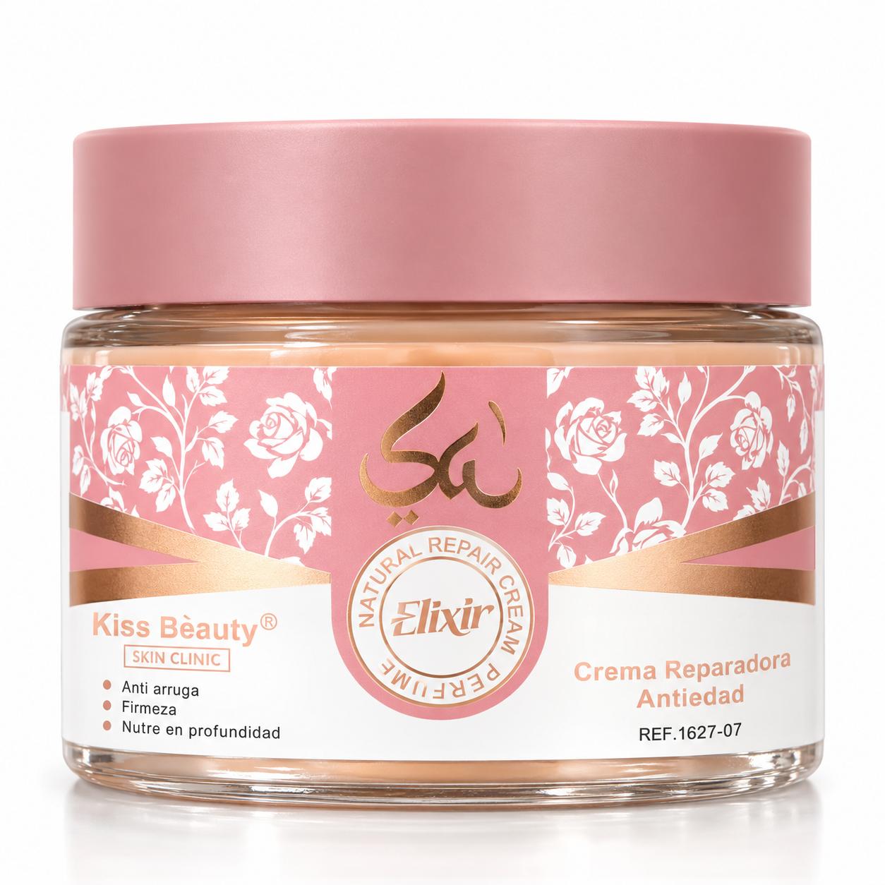 Colección Esencia Árabe Serie Elixir, Loción Corporal, Gel de Ducha, Desodorante - Crema Facial Reparadora Anti Edad
