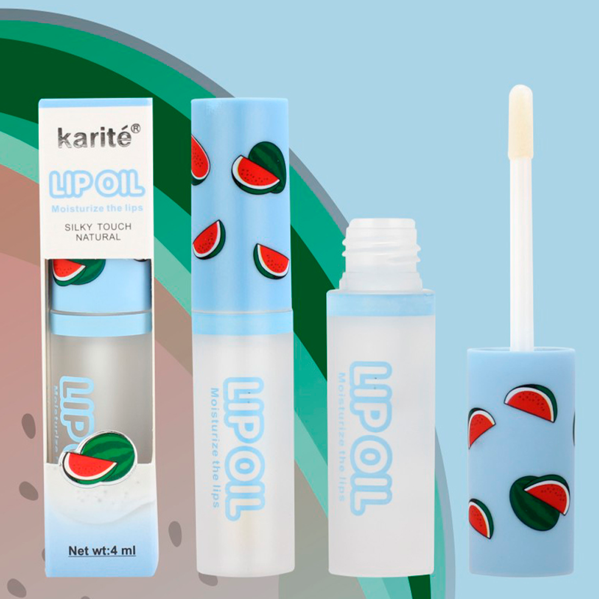 Aceite Labial Lip Oil con Agradables Olores Melocotón/ Sandía/ Aloe Vera