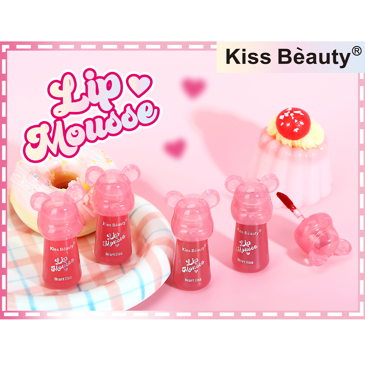 Brillo Labial Textura Mousse Formato Osito