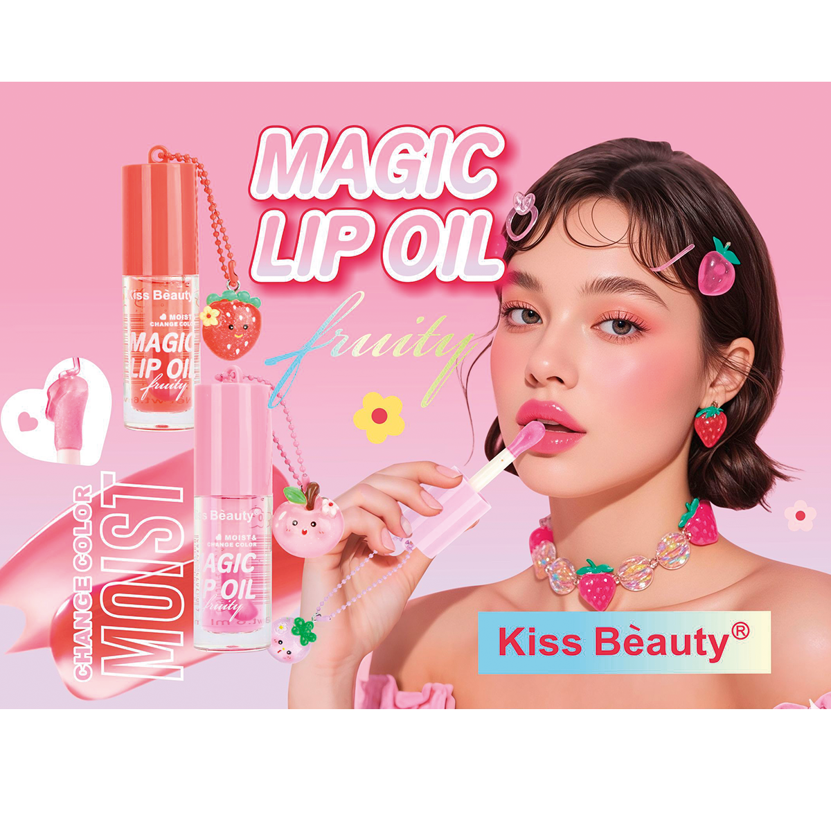 Lip Oil Mágico Afrutado con Colgante