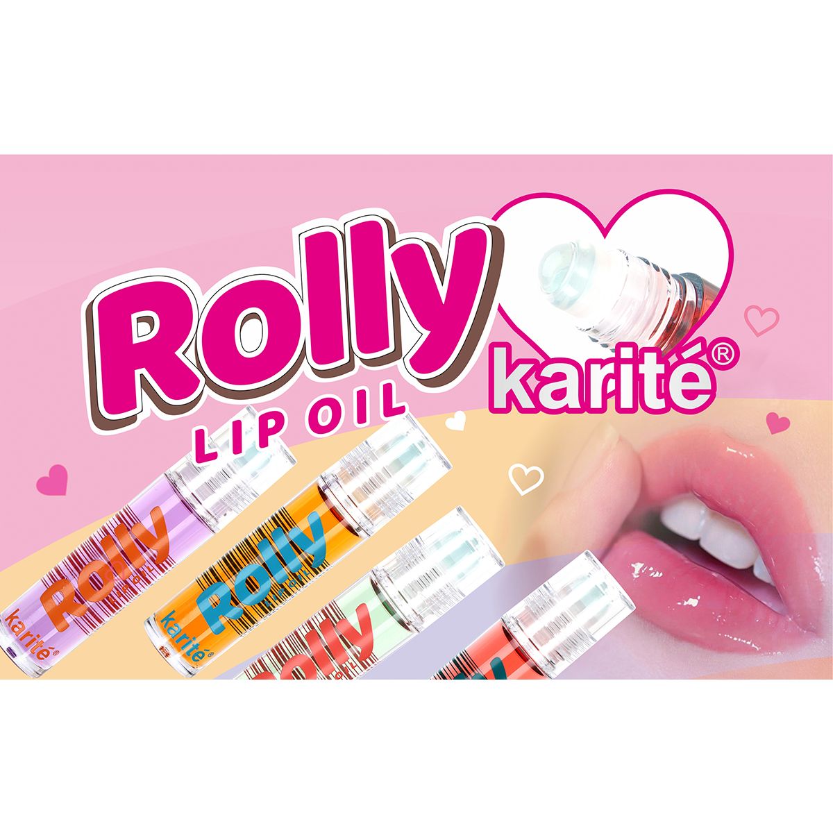Lip Oil Rolly, Brillo Labial Nutritivo con Karité – Efecto Gloss Natural – Roll-On – Labios Suaves y Brillantes