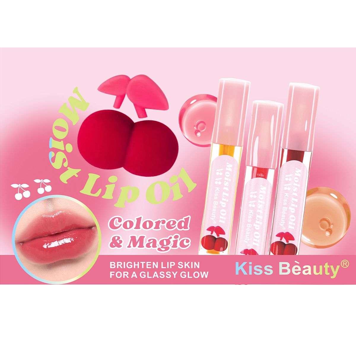 Aceite Labial con Color,  Hidratante Mágico que Cambia de Color, Brillo Cristalino