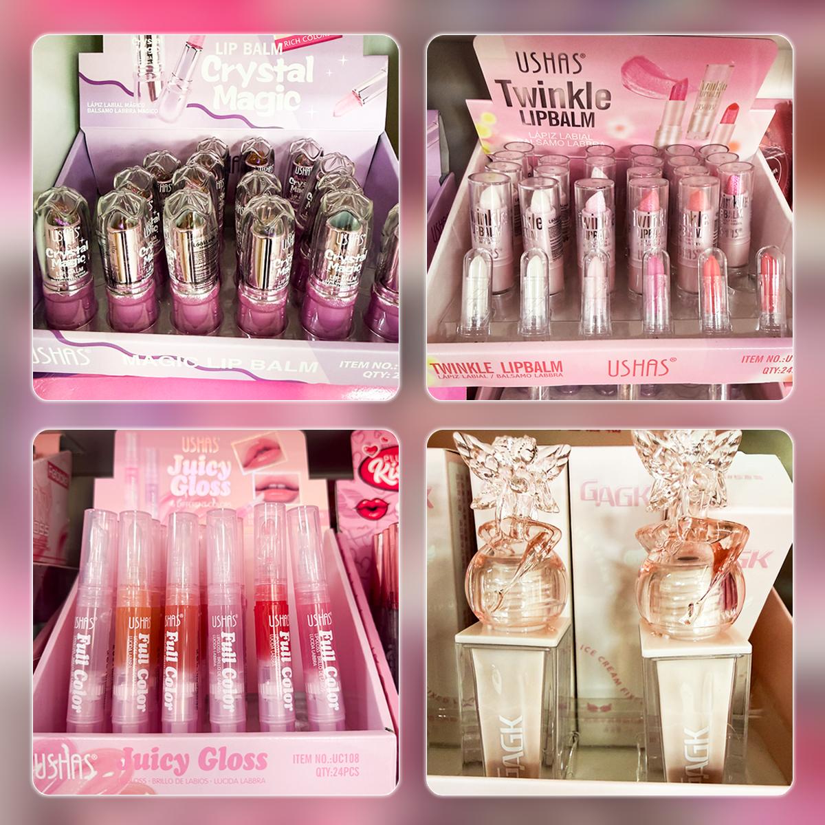 Lote de Labiales,. Bálsamos, Lip Gloss, Lip Oil, Lip Tint, Pintalabios, Mate, Brillo, Divertidos, Cutes, Satinados. Labi