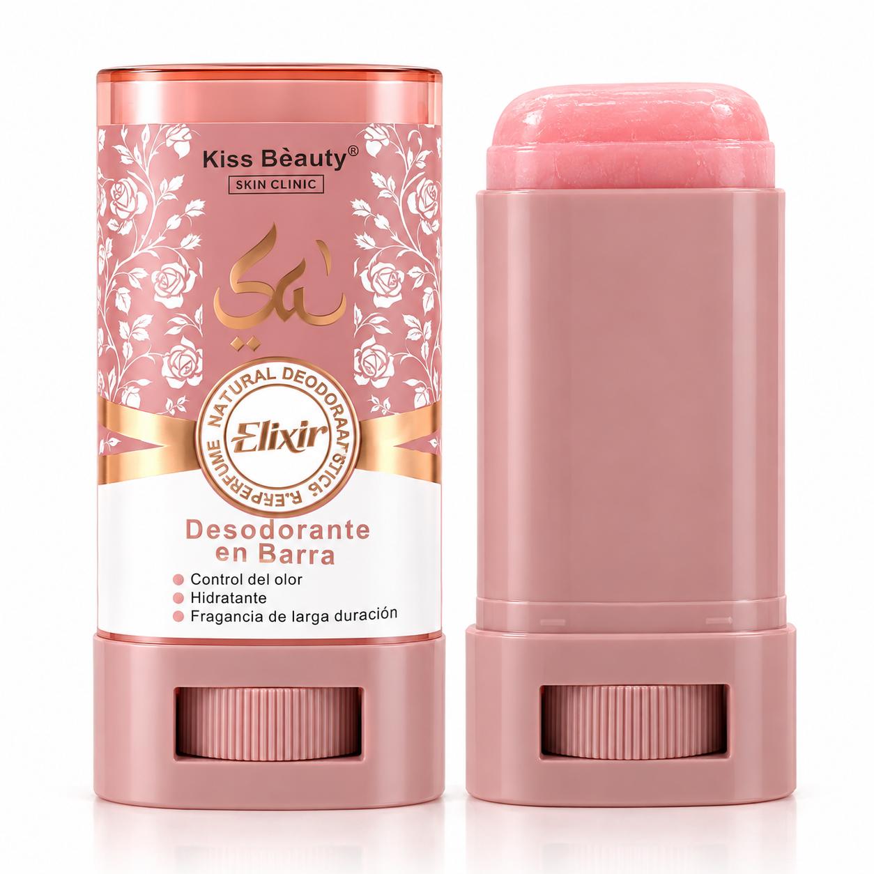 Colección Esencia Árabe Serie Elixir, Loción Corporal, Gel de Ducha, Desodorante - Perfume en Barra