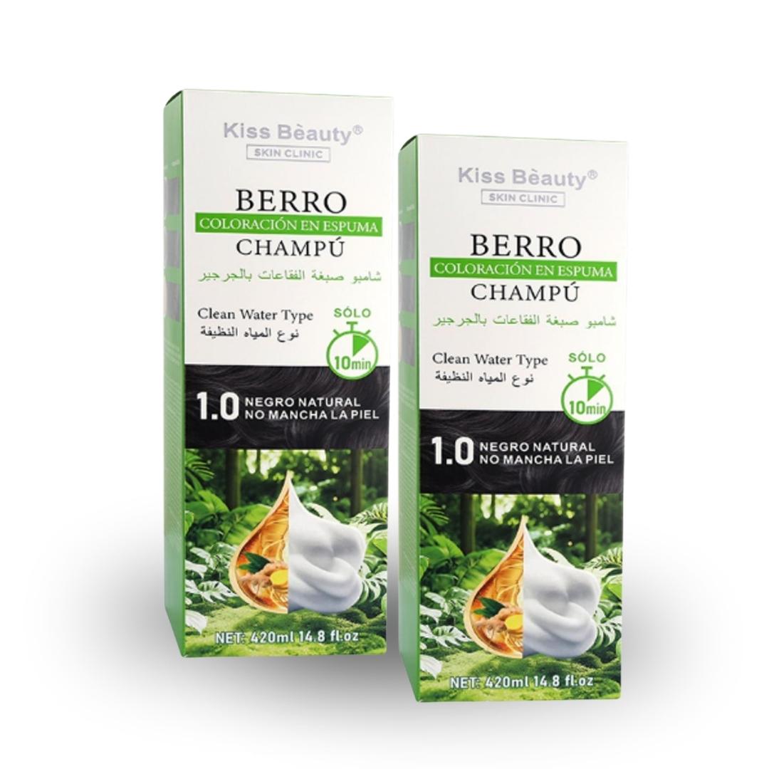 Champú Tinte con Agua Clean, No Mancha, para Aplicación Uniforme y Tono Final Pe - Pack Negro AC