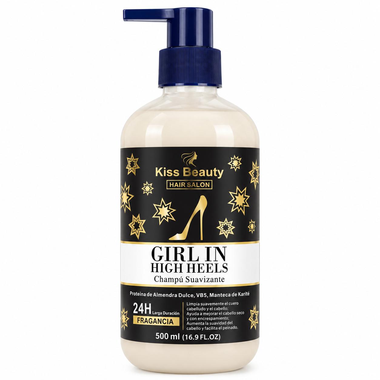 Serie Girl in High Heels – Colección de Cuidado Corporal, Capilar y Labial, Gel  - Champú Suavizante