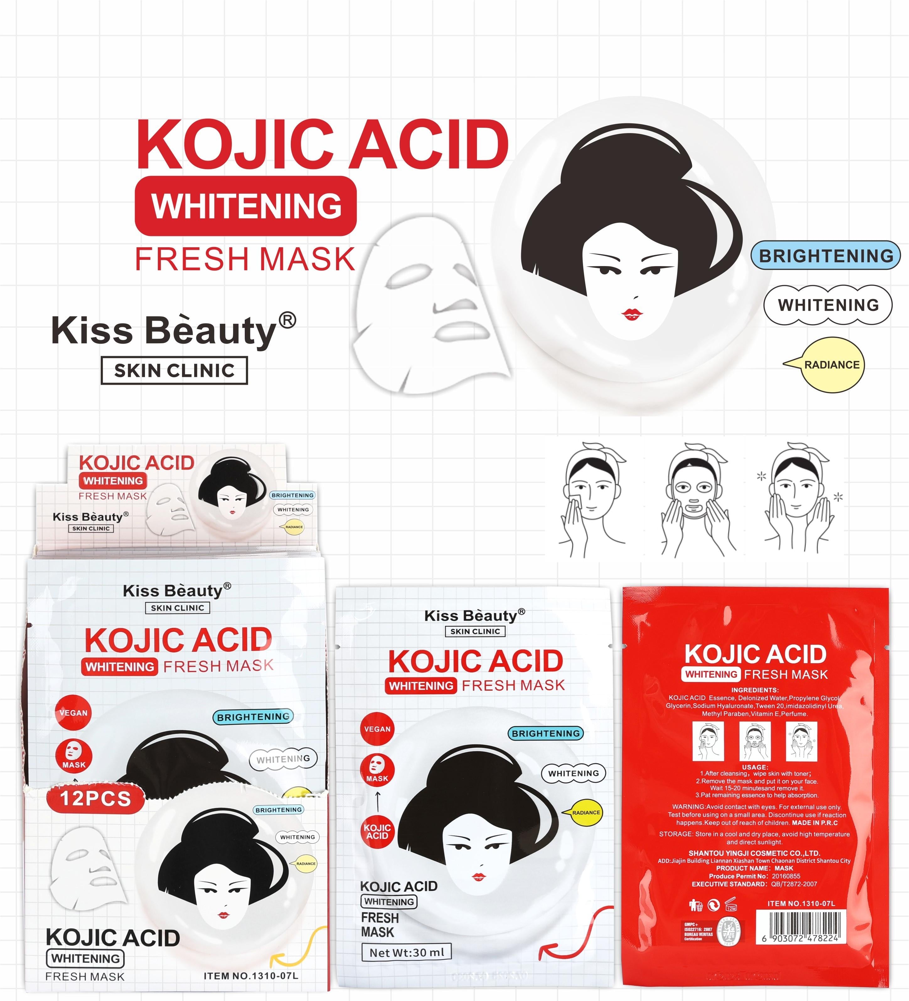 Skin Care Línea Coreana con Ácido Kójico (KOJIC ACID) , Función Despigmentante para las Manchas y Antioxidante. Piel Ilu