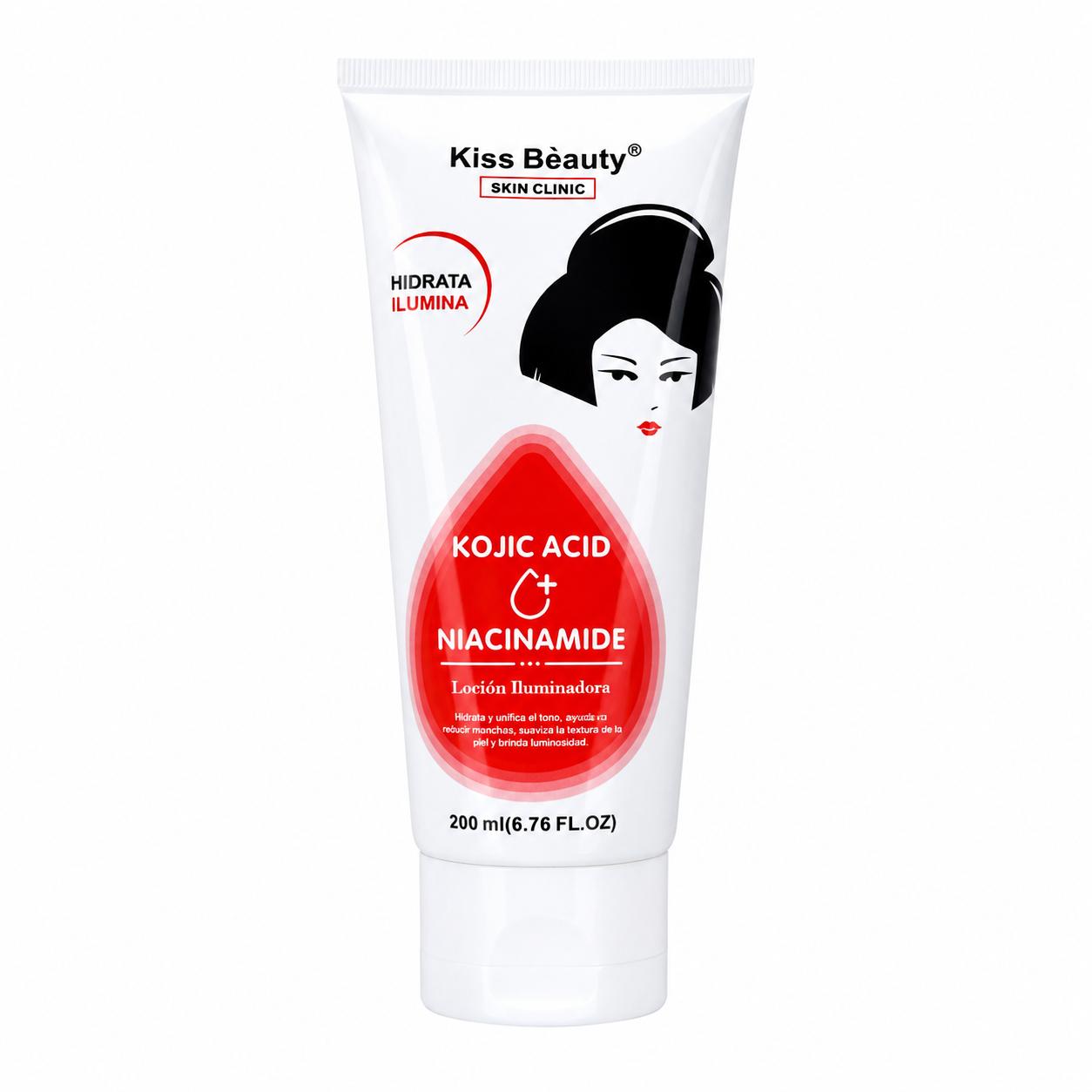 Serie de Loción Hidratante Corporal Iluminadora con Kojic Acid , Boost, Hydro, Radiante, Refinadora, Suavizante. Con Ácido Hialurónico, AHA, Glutatión, Niacinamida y Vitamina C.