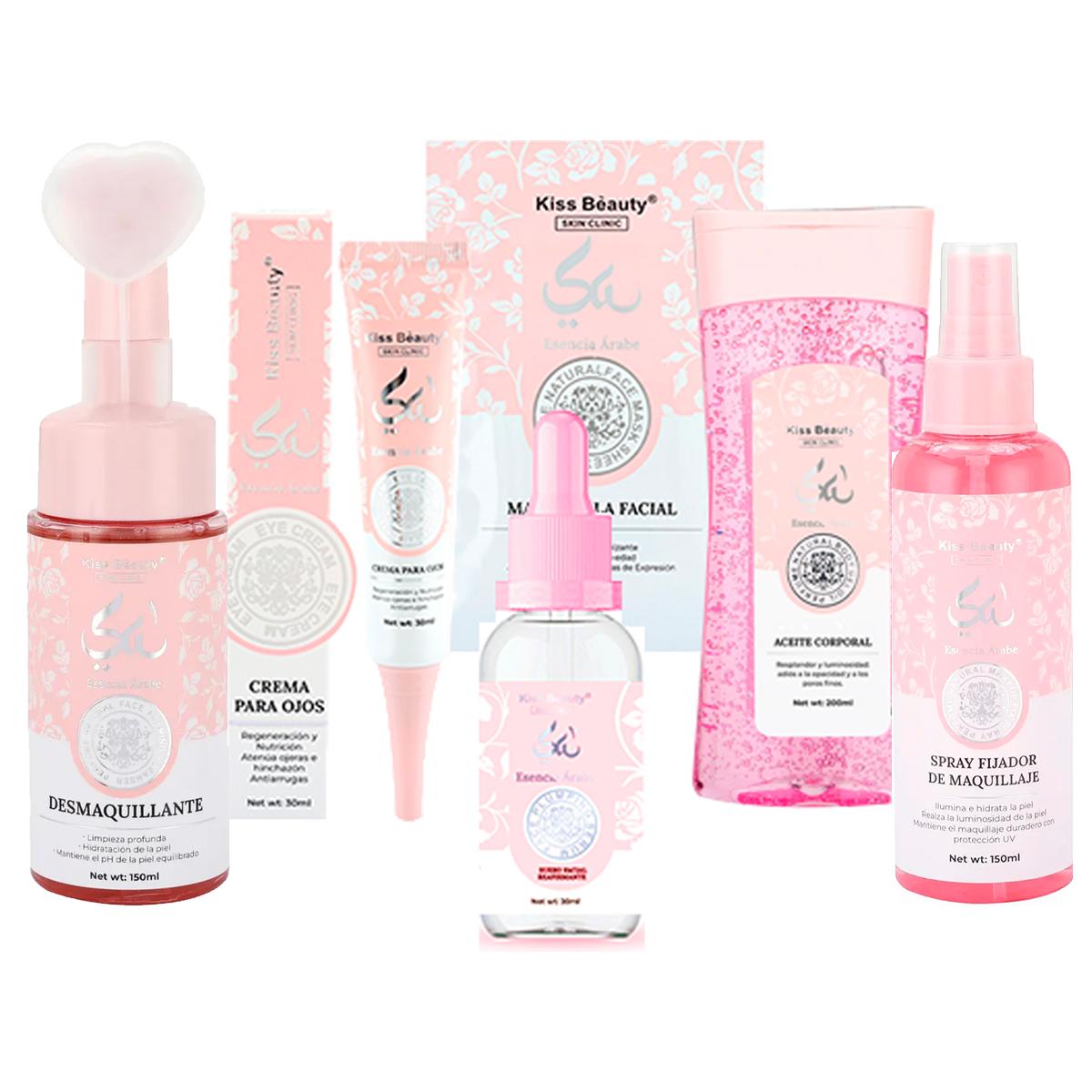 COLECCIÓN Esencia Árabe , Gama Completa de Skincare, Mascarilla Facial, Limpiador Facial, Gel de Ducha, Loción Corporal 