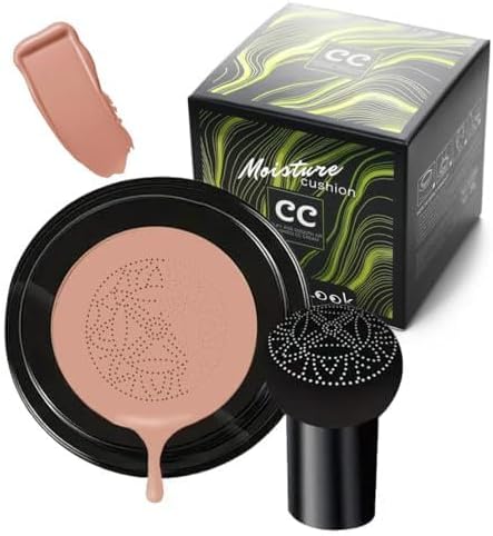 CC Cream, Base de Maquillaje Air Cushion, Foundation de Larga Duración y Alta Cobertura, Hidratante y Piel Respirable.