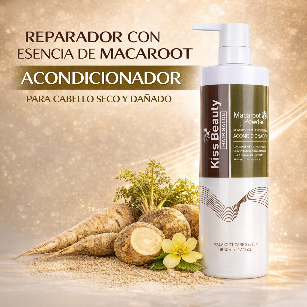 Macaroot Powder, Acondicionador. Hidratante para Cabello Seco y Dañado.