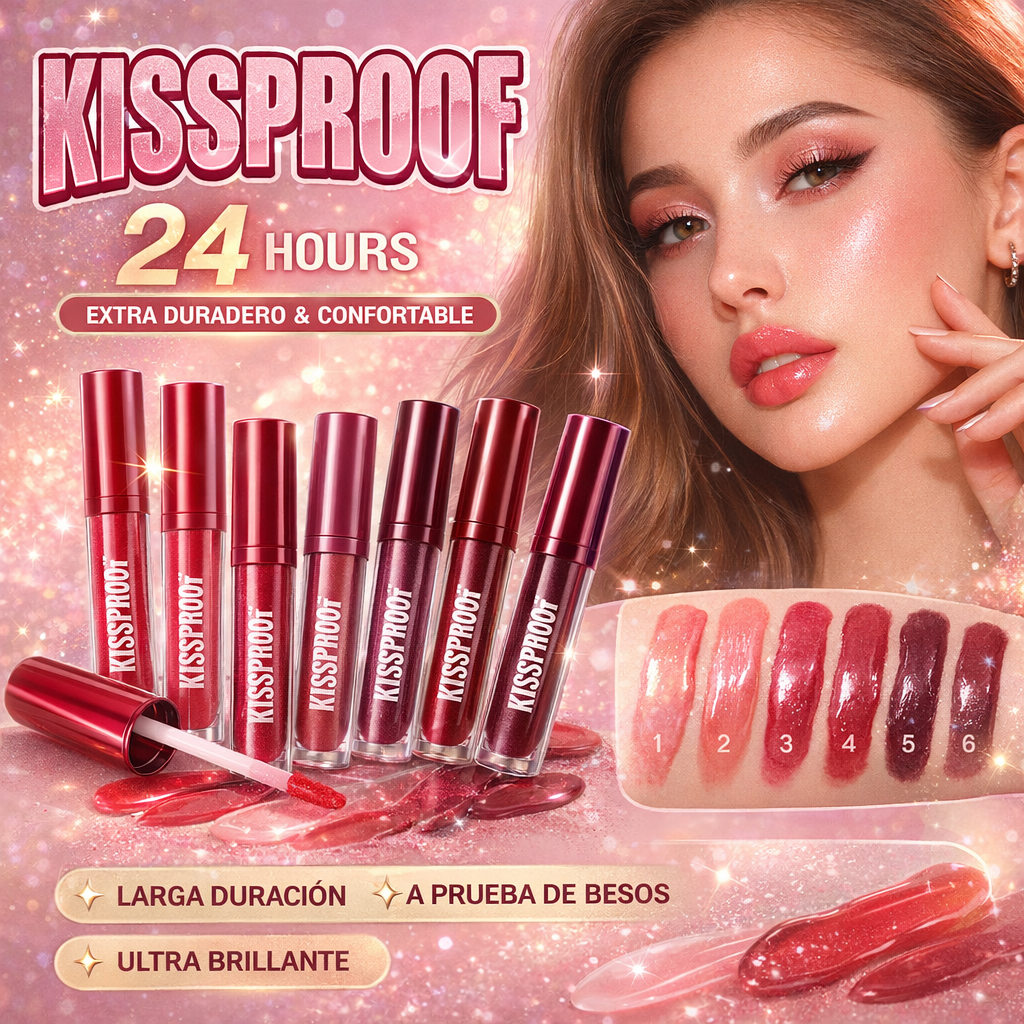 Lip Gloss Extra Confortable, No Mancha. 24 Horas de Duración.