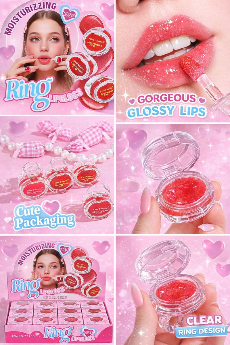 Ring Lip Gloss. Lip Gloss en Formato Anillo o Colgante. Hidratante.