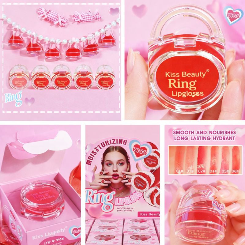 Ring Lip Gloss. Lip Gloss en Formato Anillo o Colgante. Hidratante.