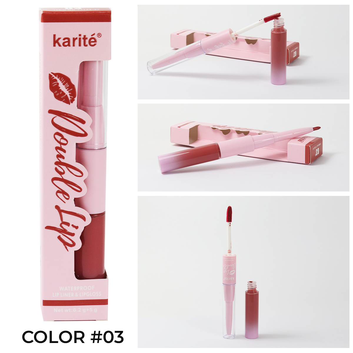 Perfilador Labial & Brillo Labial Impermeable 2 In 1