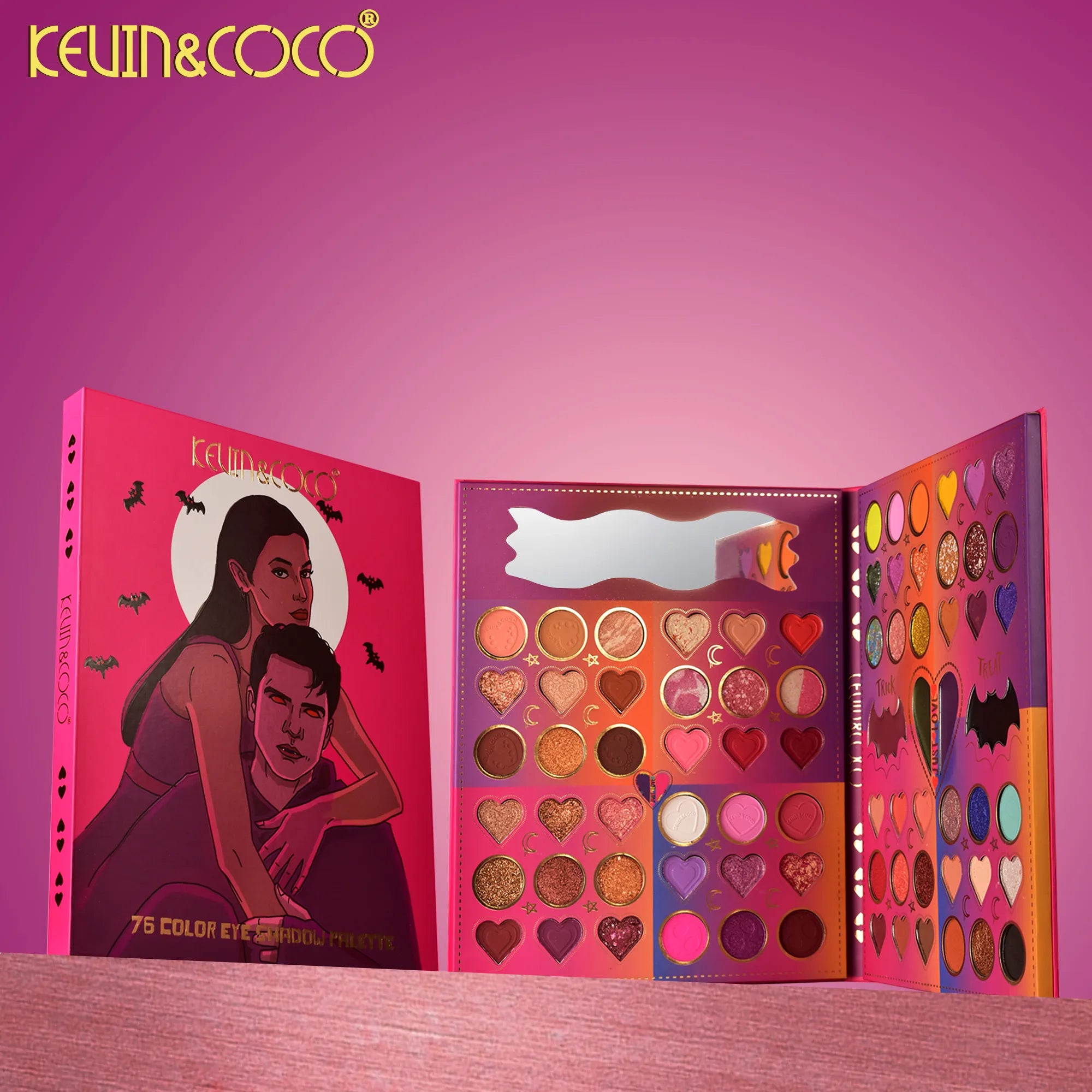 Paleta de Sombras de Cjos de 76 Colores en Forma de Pareja de Vampiros