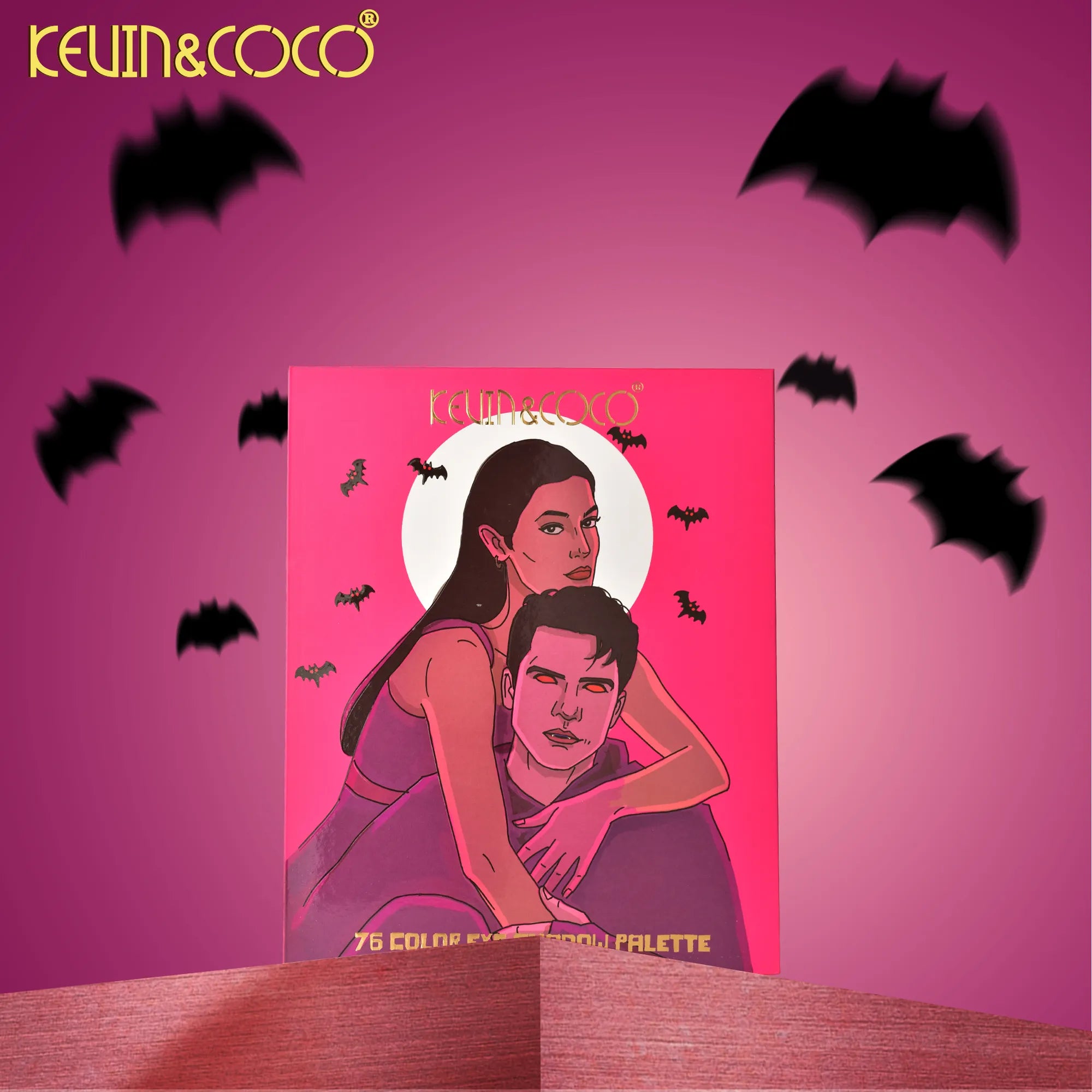 Paleta de Sombras de Cjos de 76 Colores en Forma de Pareja de Vampiros