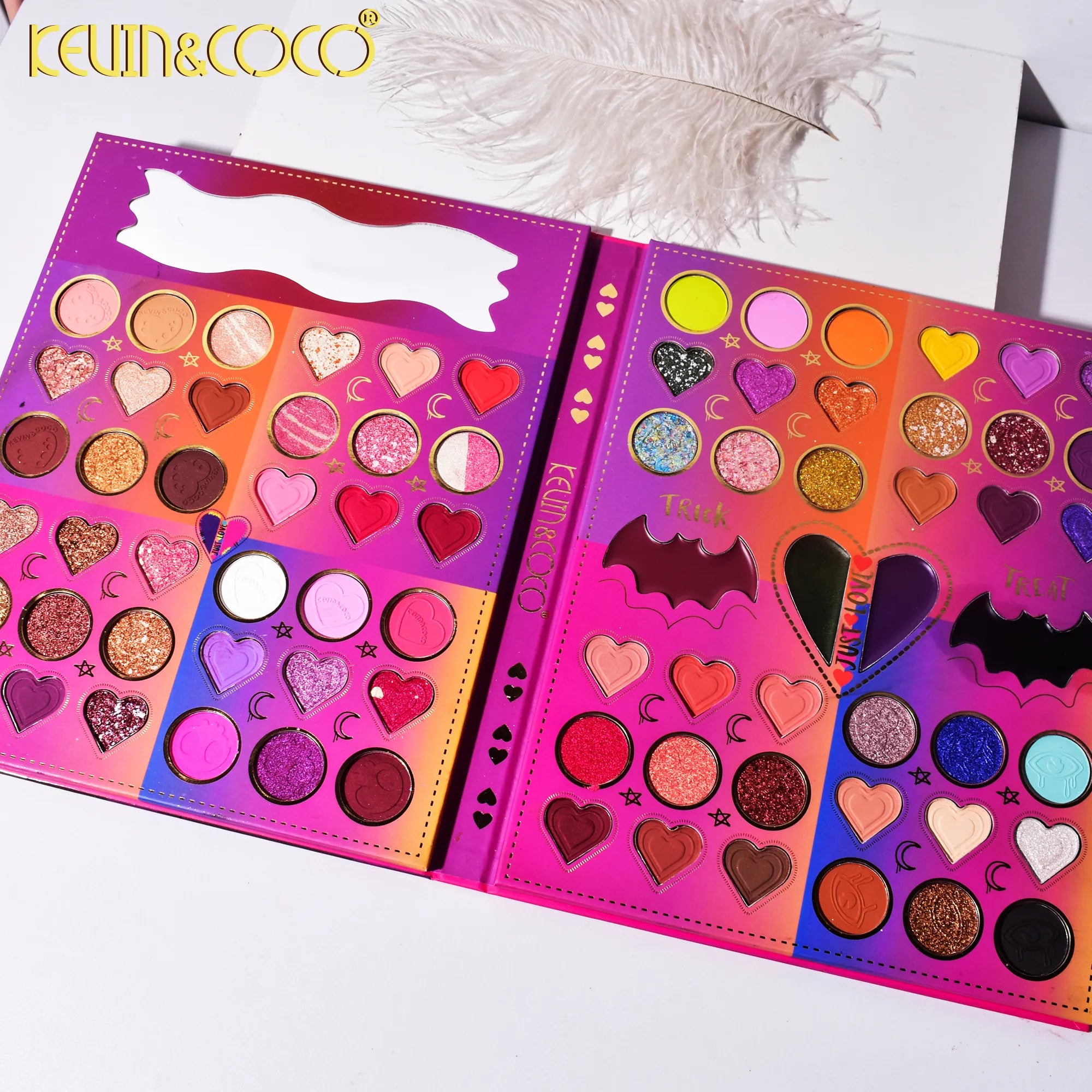 Paleta de Sombras de Cjos de 76 Colores en Forma de Pareja de Vampiros