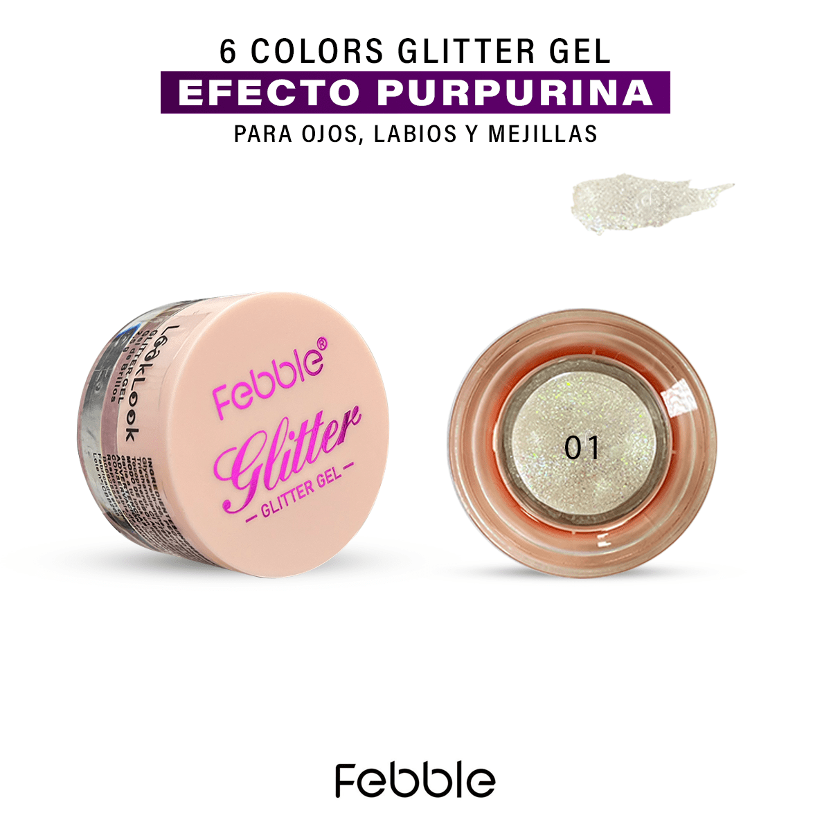 Glitter Gel Purpurinas Párpados Rostro