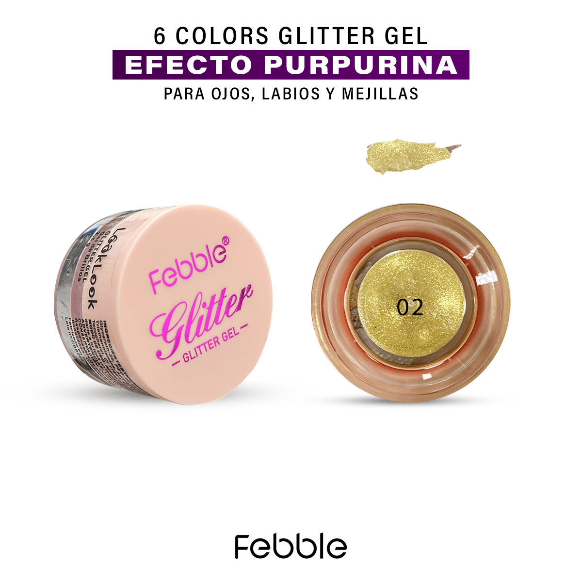 Glitter Gel Purpurinas Párpados Rostro