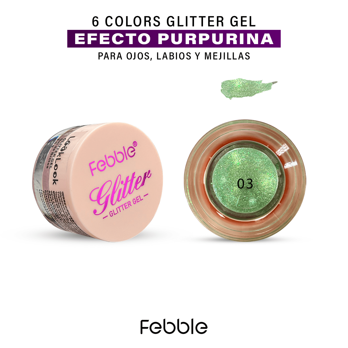 Glitter Gel Purpurinas Párpados Rostro
