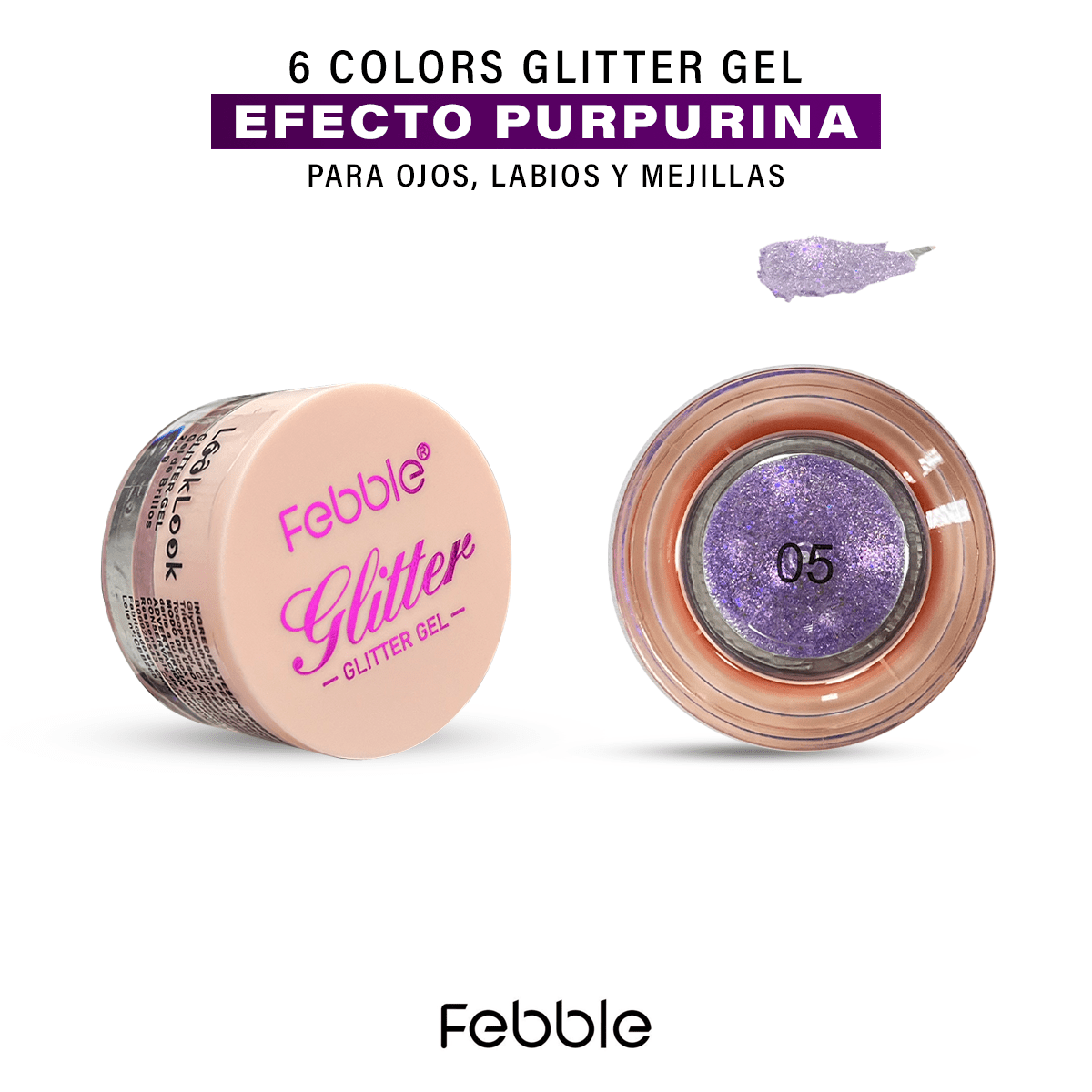 Glitter Gel Purpurinas Párpados Rostro