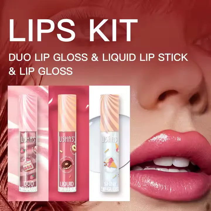 Duo Lip Gloss & Liquid Lip Stick & Lip Gloss