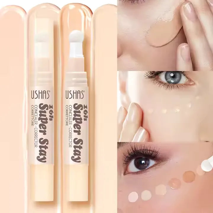 Maquillaje Corrector de Alta Cobertura y Larga Duración, Aplicador Esponjoso y Preciso.