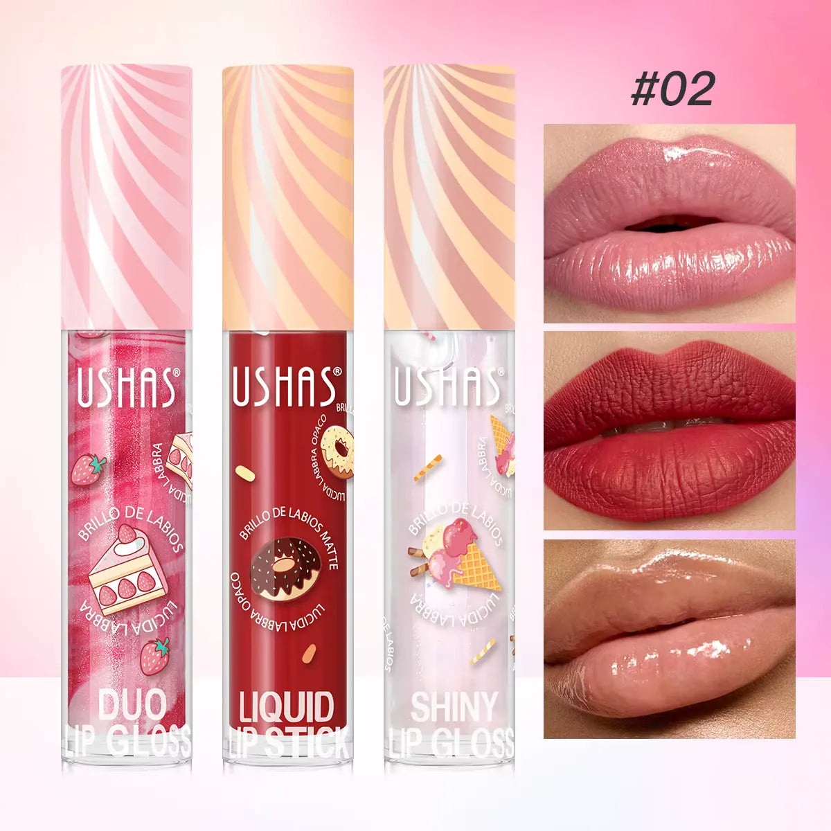 Duo Lip Gloss & Liquid Lip Stick & Lip Gloss