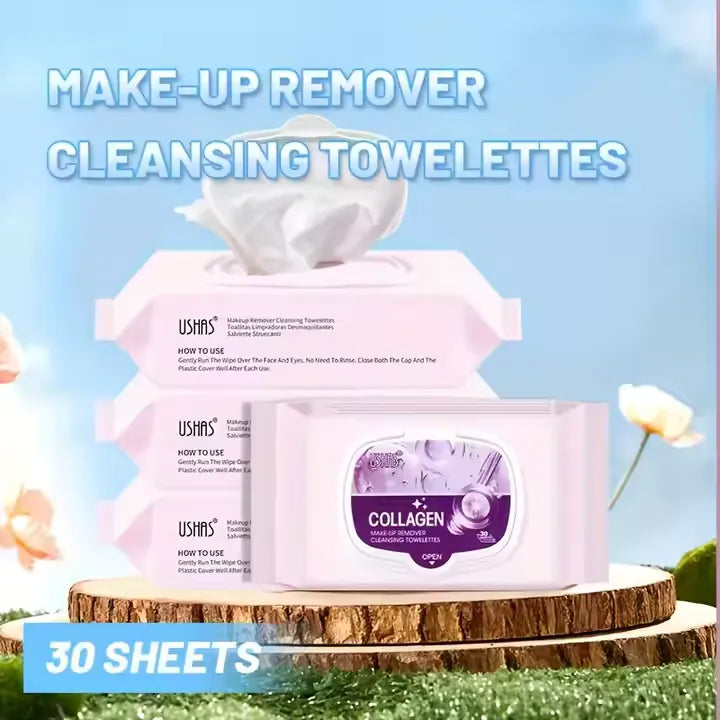 Toallitas Desmaquillantes 30 Unidades/ Caja Colágeno