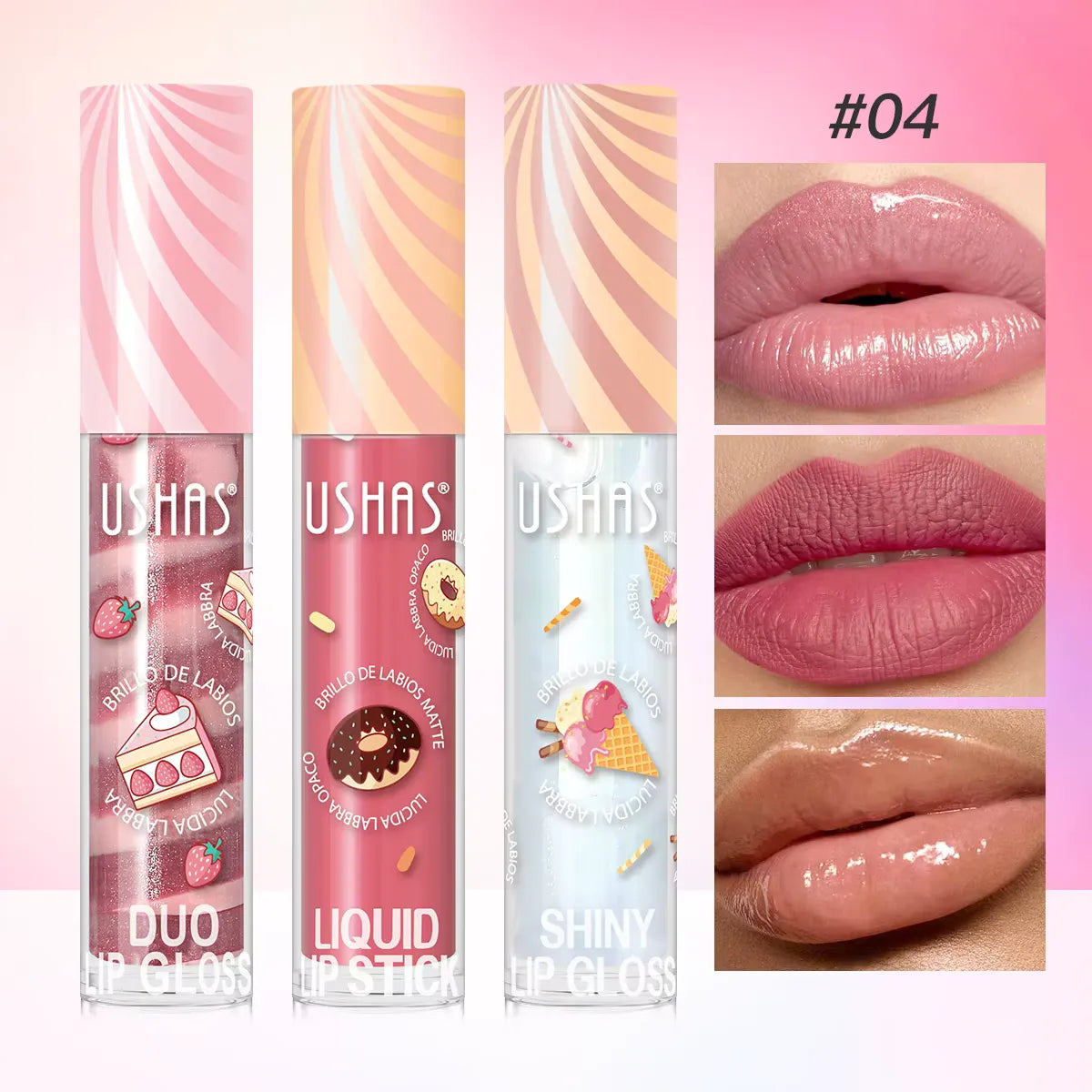 Duo Lip Gloss & Liquid Lip Stick & Lip Gloss