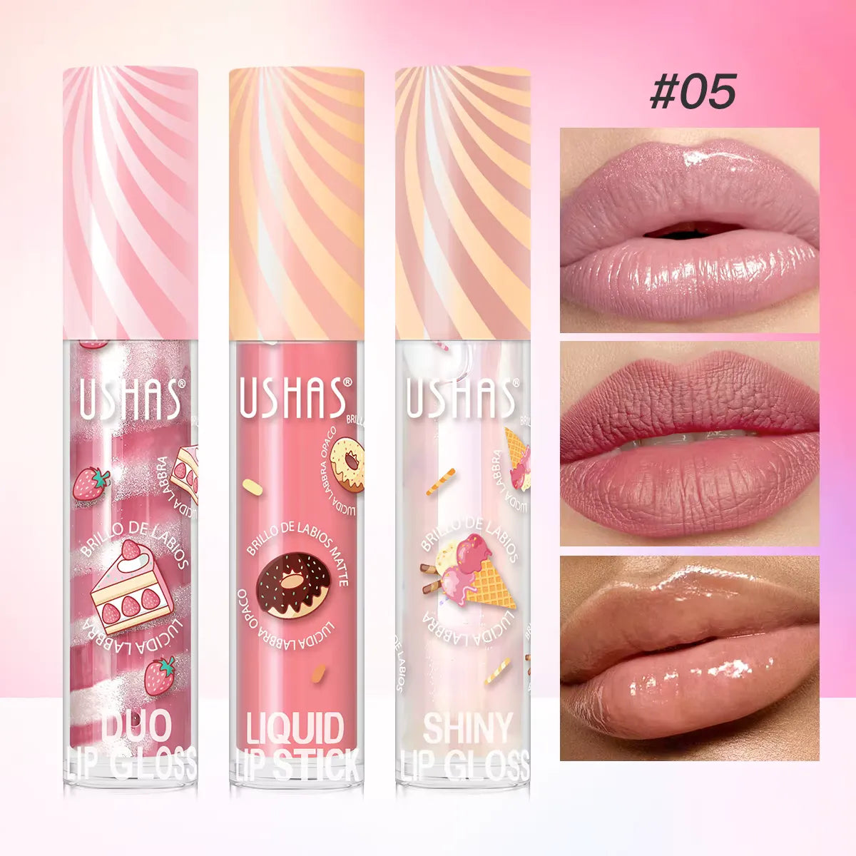 Duo Lip Gloss & Liquid Lip Stick & Lip Gloss