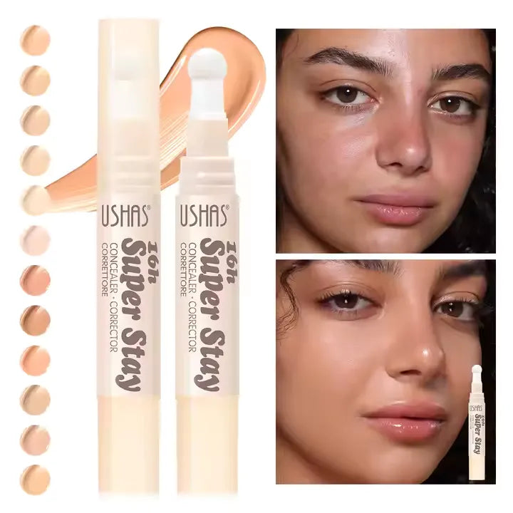 Maquillaje Corrector de Alta Cobertura y Larga Duración, Aplicador Esponjoso y Preciso.