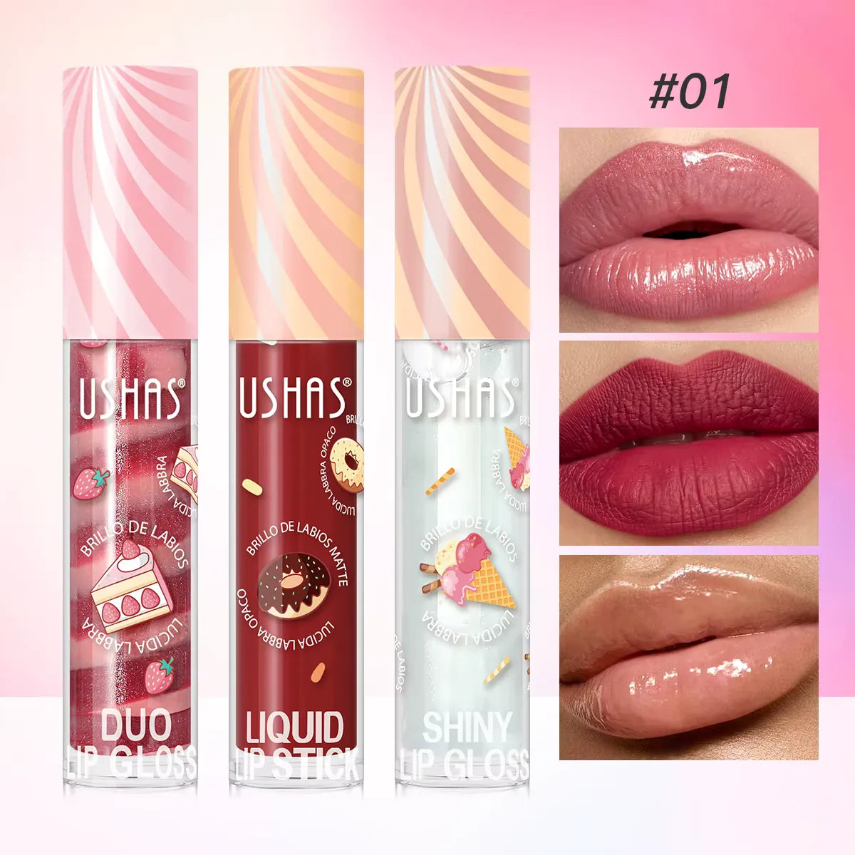 Duo Lip Gloss & Liquid Lip Stick & Lip Gloss