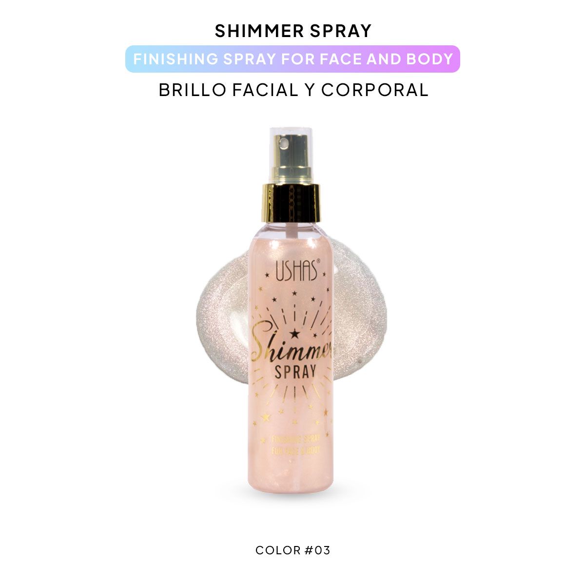 Shimmer Spray Cara y Cuerpo / Fijador de Maquillaje