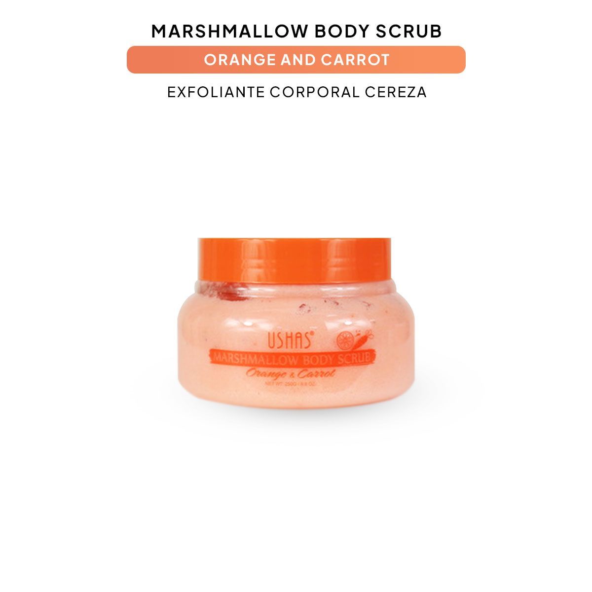Exfoliante Corporal Body Scrub, Textura Marshmallow. 250 gramos.