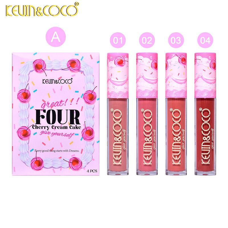 Cherry Cream Cake Set 4 Lip Gloss