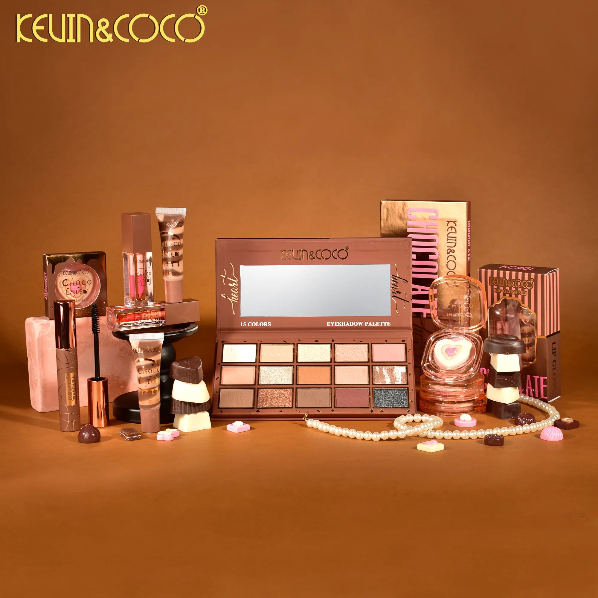 Paleta de Sombra de Ojos de 15 Tonos Colección Chocolate
