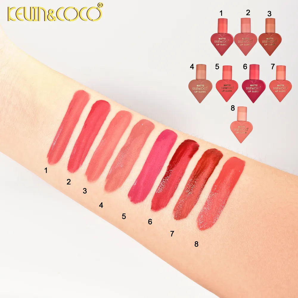 Love Garden - Juego de 8 brillos labiales resistentes al agua